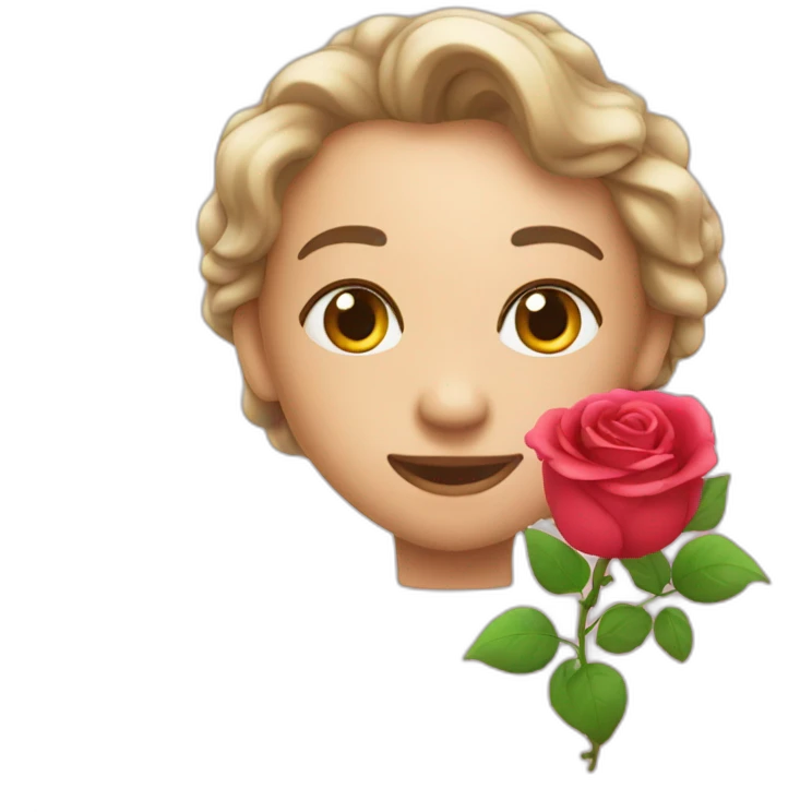 Coeur avec rose emoji