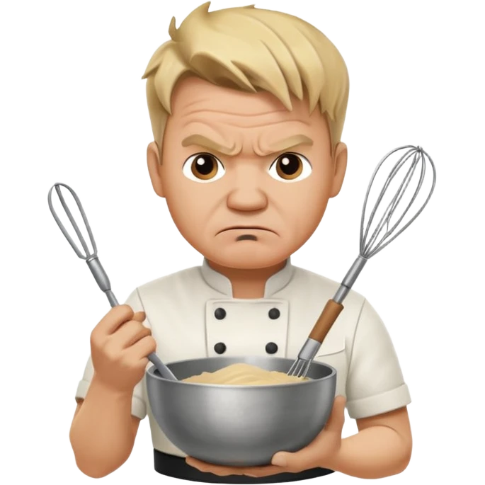 gordon ramsay chef holding whisk and bowl emoji