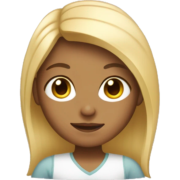 Tan skin girl with blonde hair  emoji
