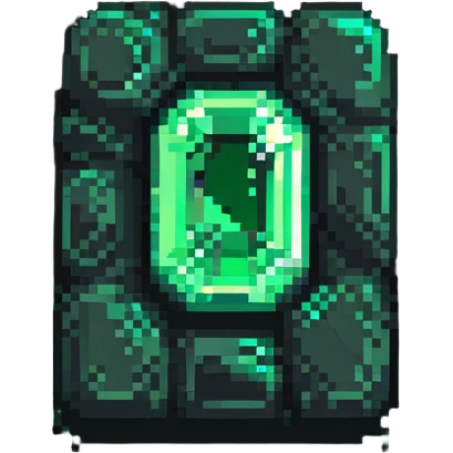 The heart of Te Fiti glowing green stone emoji