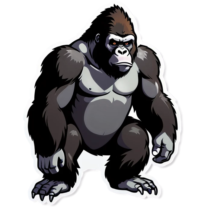 Big gorilla pooping emoji