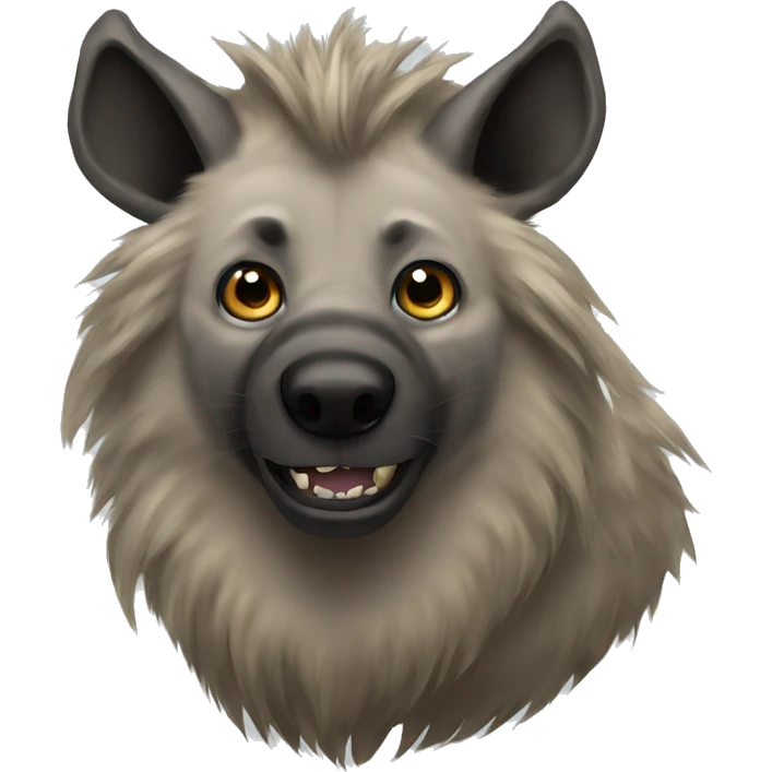Long haired hyena emoji