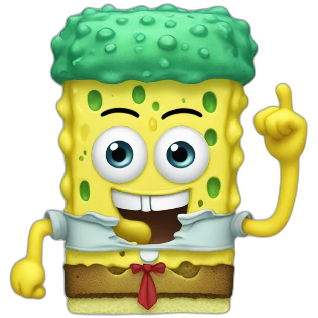Sponge bob playing celo emoji