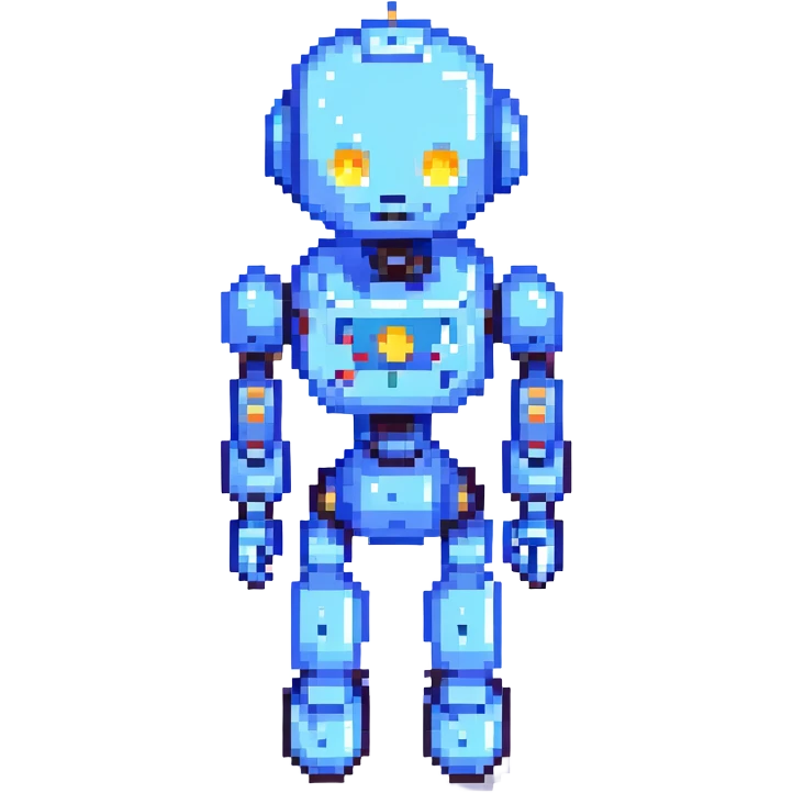 blue AI robot emoji
