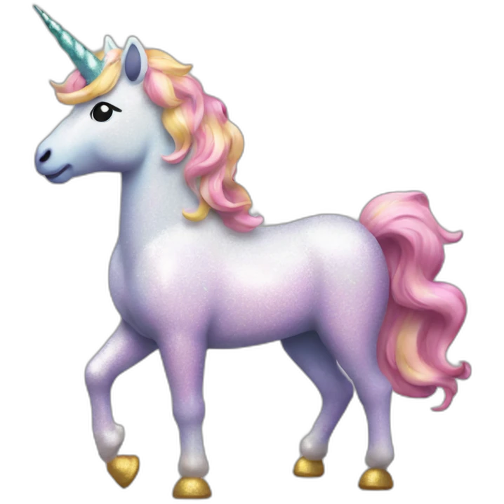 unicorn farting glitter emoji