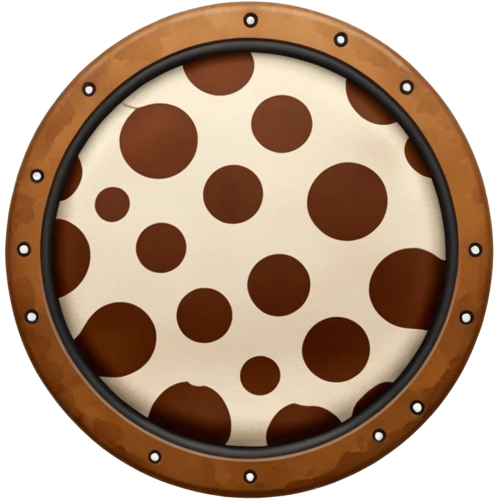 circle filled with cow skin print emoji