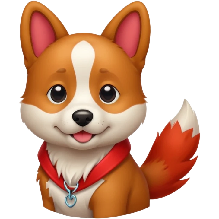 Dog check mark red emoji