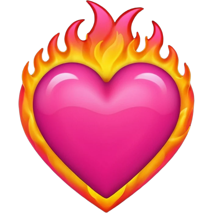 Black, red, hot pink heart make it way more flashy, lightly wreathed in flame  emoji