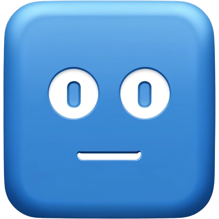 blue square with white letters "HIS" inside emoji