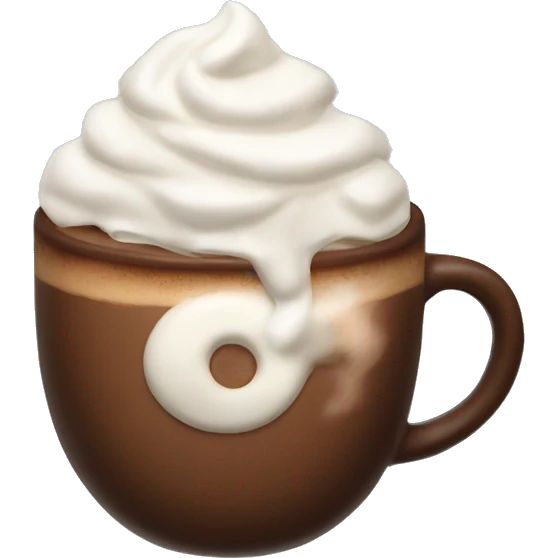 Hot Cocoa with whipped cream emoji