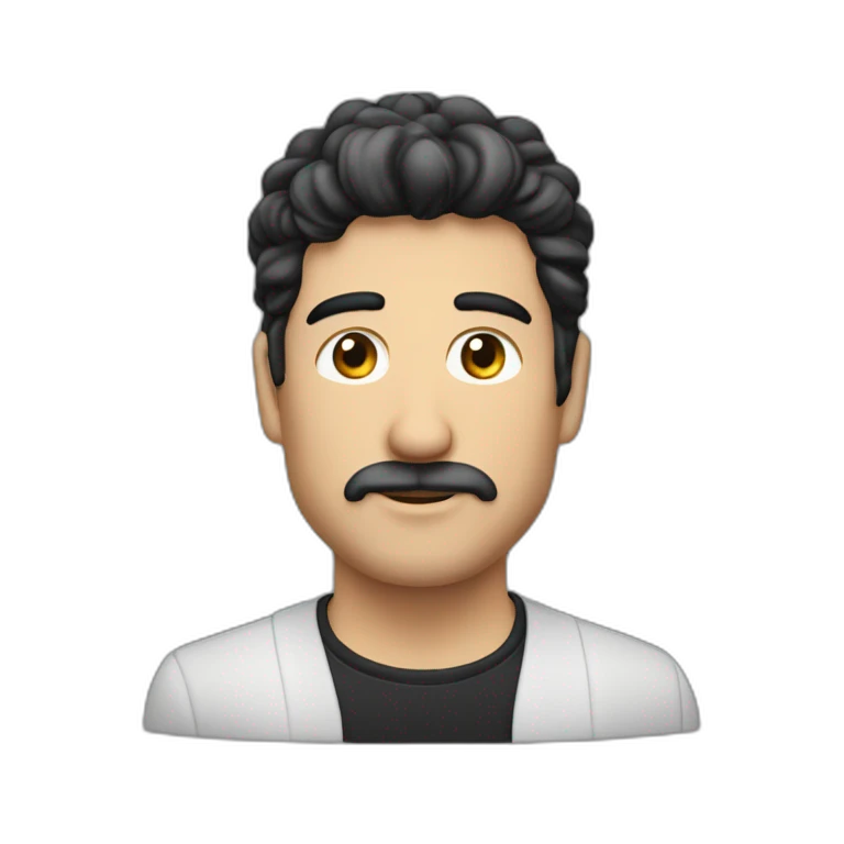 Hombre argentino de piel moreno claro y cabello negro cortob emoji