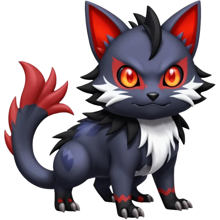 Noibat-Absol-Nargacuga-Litten-Torracat-fusion-Fakemon-Pokémon-creature  emoji