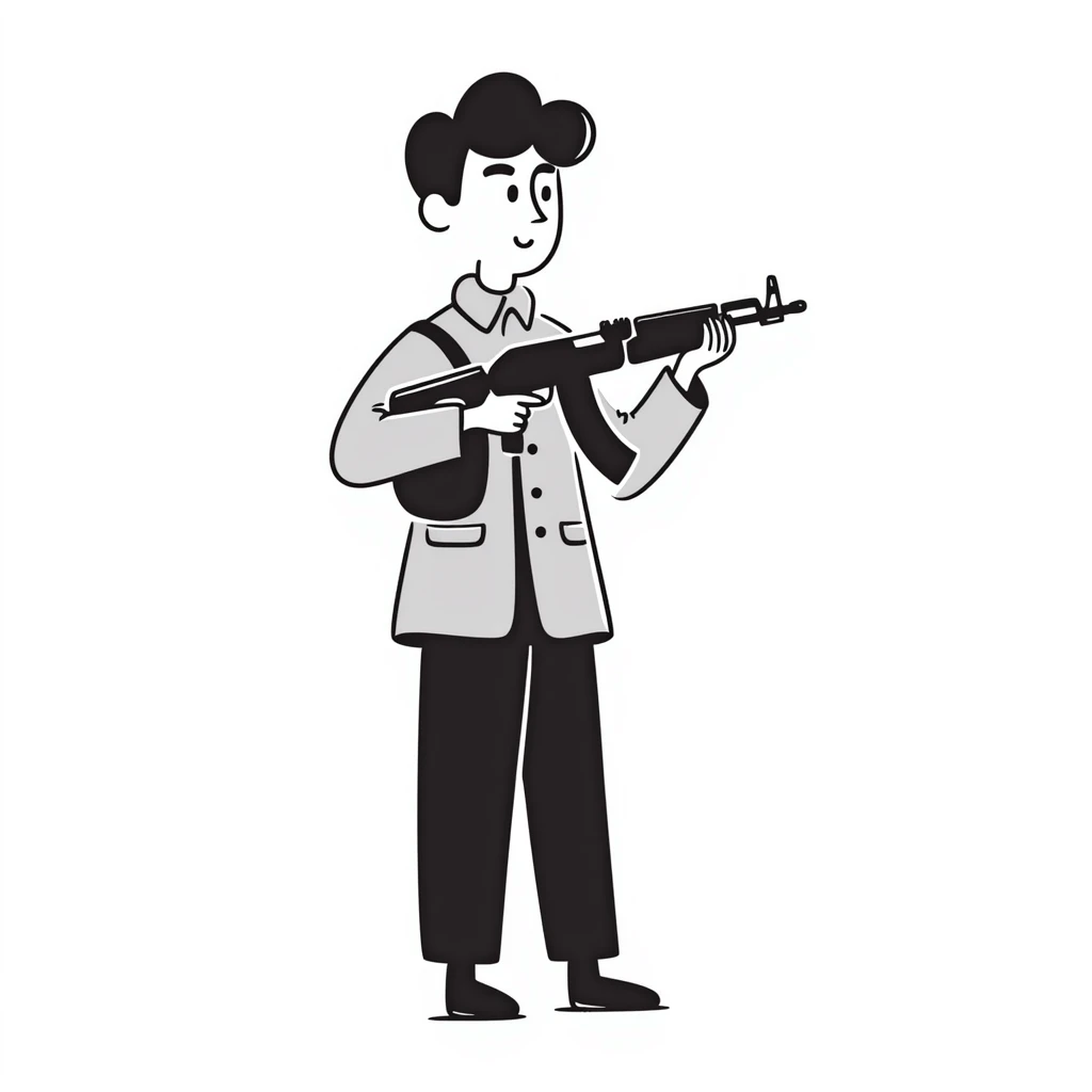 Syrian soldier with AK 47 emoji