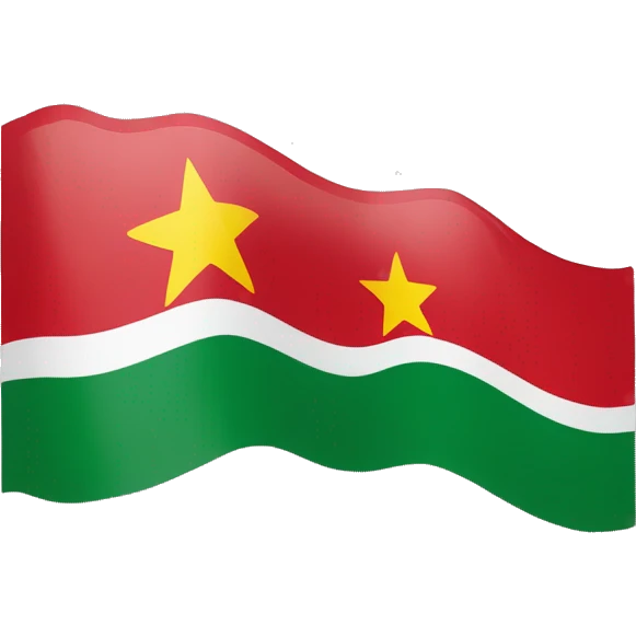 Suriname flag but the star is on the left  emoji