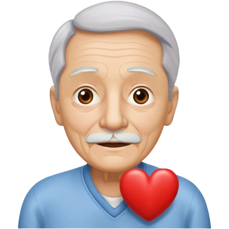 una imagen de un abuelo de 63 años con una enfermedad cardiovascular pero puedes poner al rededor habitos saludables PERO QUE SUFRA DE ENFERMEDAD CARDIOVASCULAR Y QUE NO SE VEA TAN FELIZZ emoji