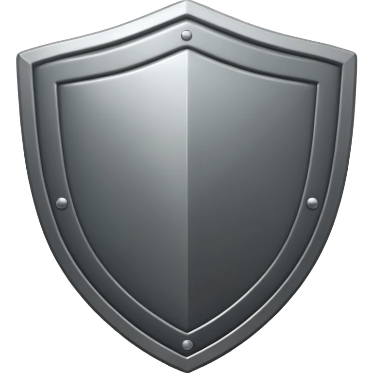 Steel gray shield with bicep icon emoji