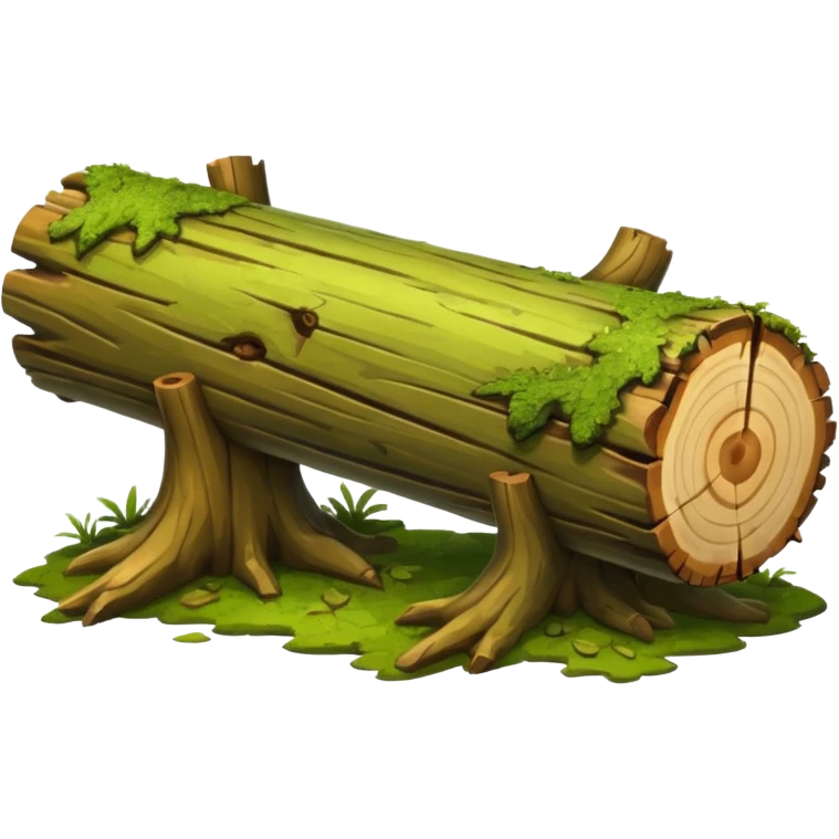 create a dnd style fallen_log.png using 48x48 pixels size emoji