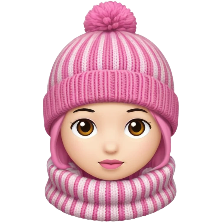 Pink winter beanie  emoji