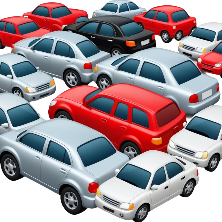 traffic jam with cars emoji