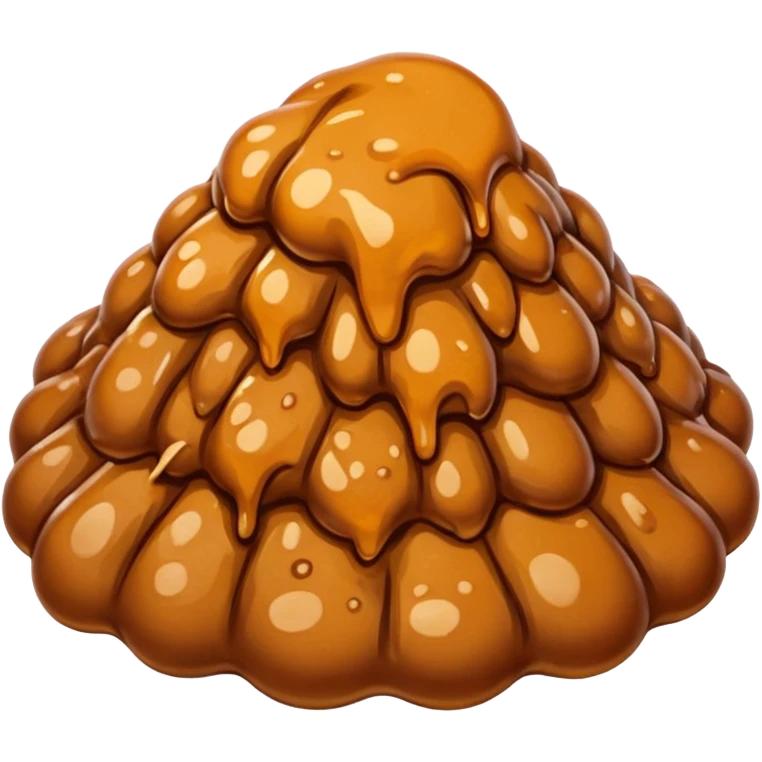 brown sloppy slurry, simple, expressive emoji