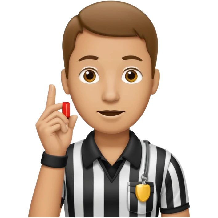 Referee, hold the whistle emoji