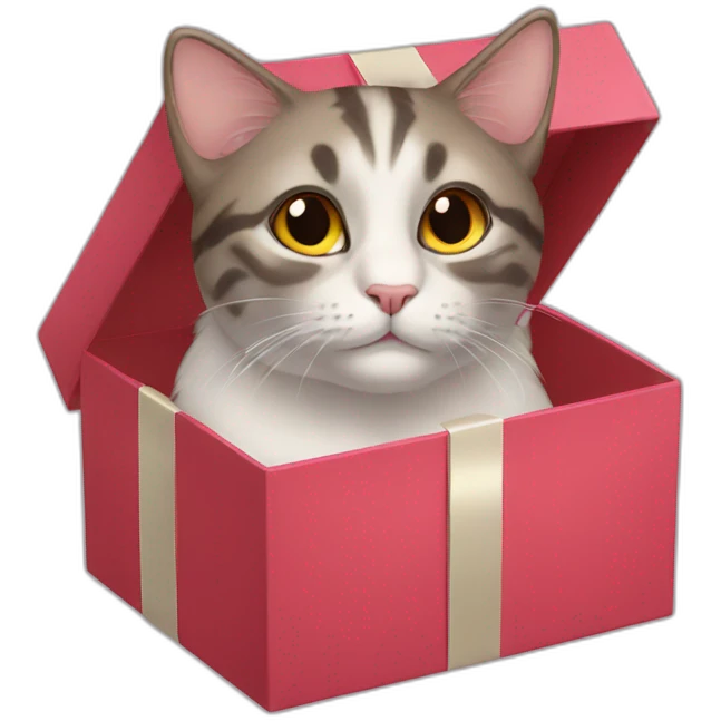 cat in gift box emoji