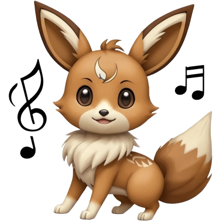 Meloetta-Eevee-Pokémon-Fakémon-creature emoji