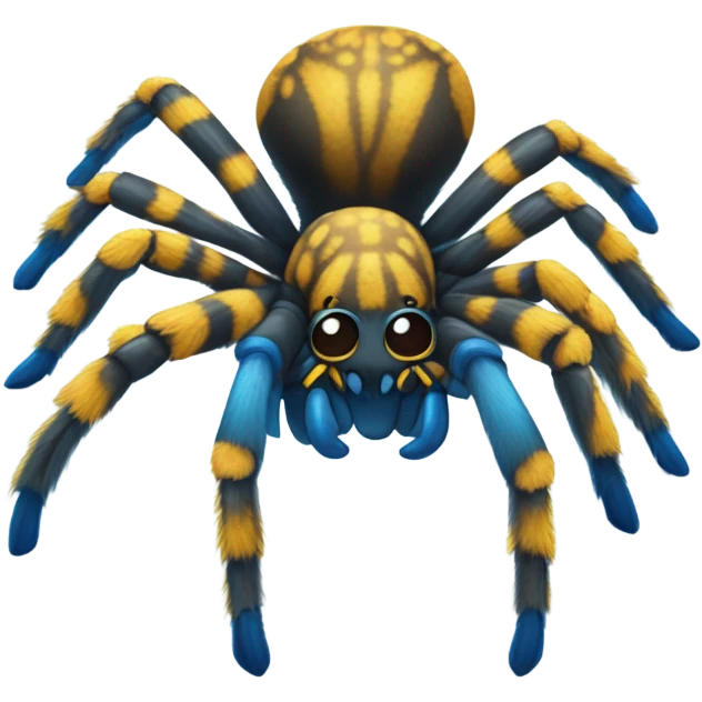 blue and yellow tarantula  emoji