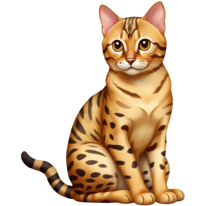 Bengal cat full body sitting emoji