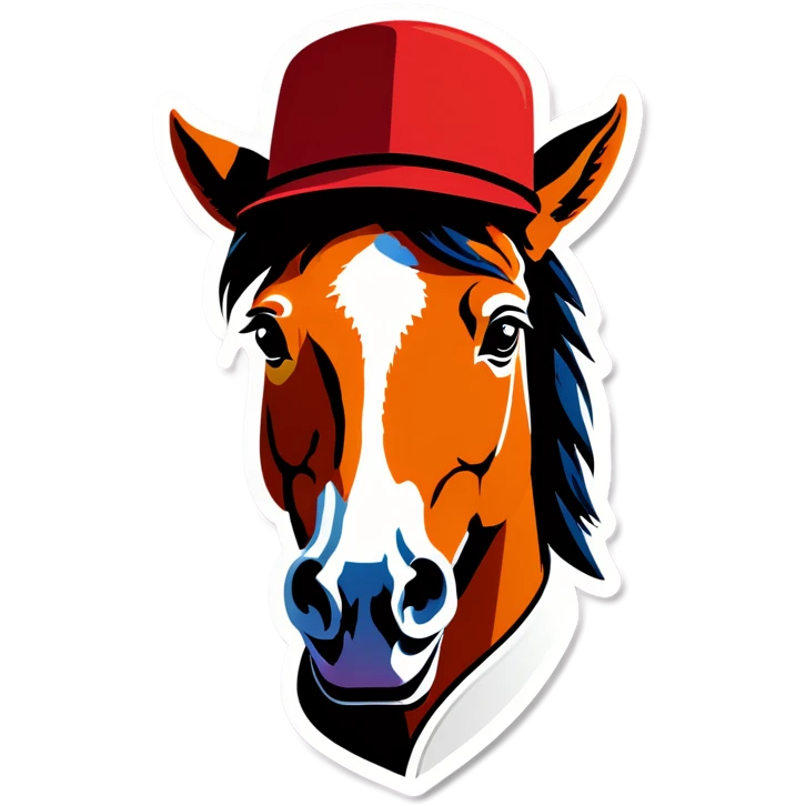 horse with hat emoji