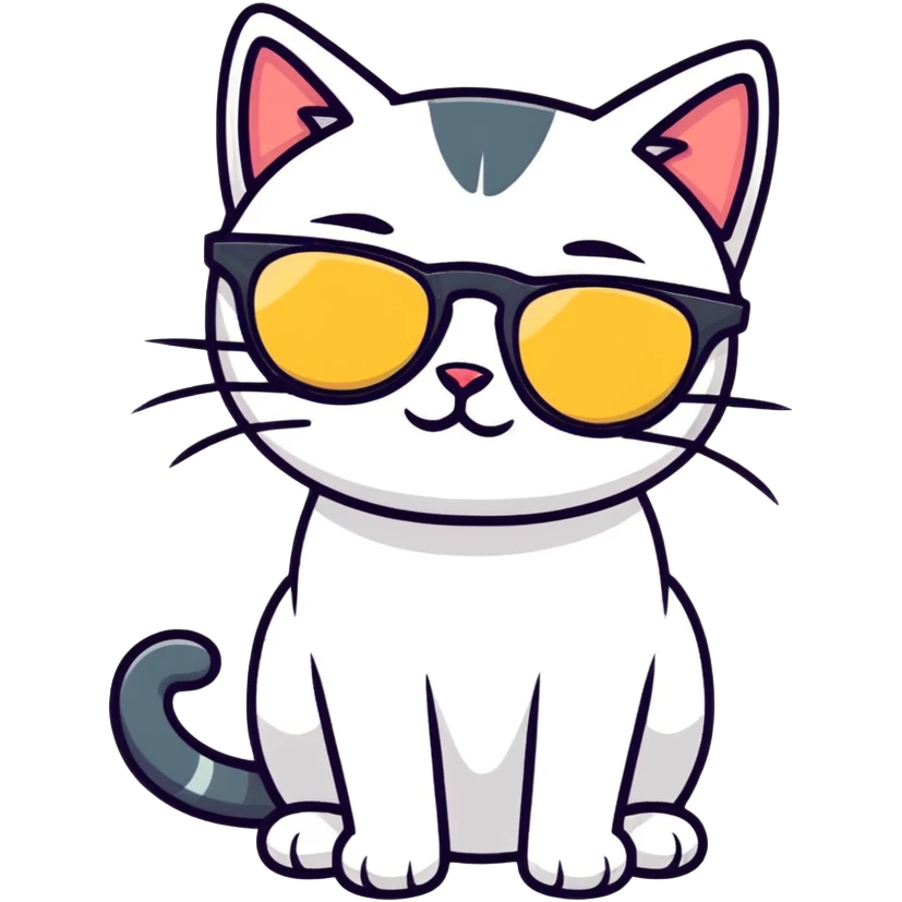 Cat with sunglasses emoji