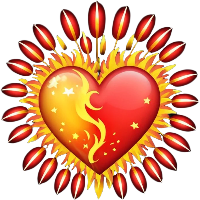 firework heart emoji