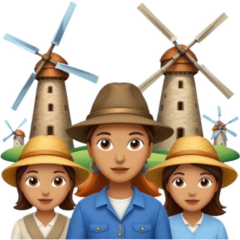  People WEARİNG ÇİFTÇİ HAT with  Windmills emoji