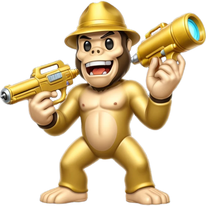 King Kong goofy emoji with ray gun from COD Zombiesr emoji