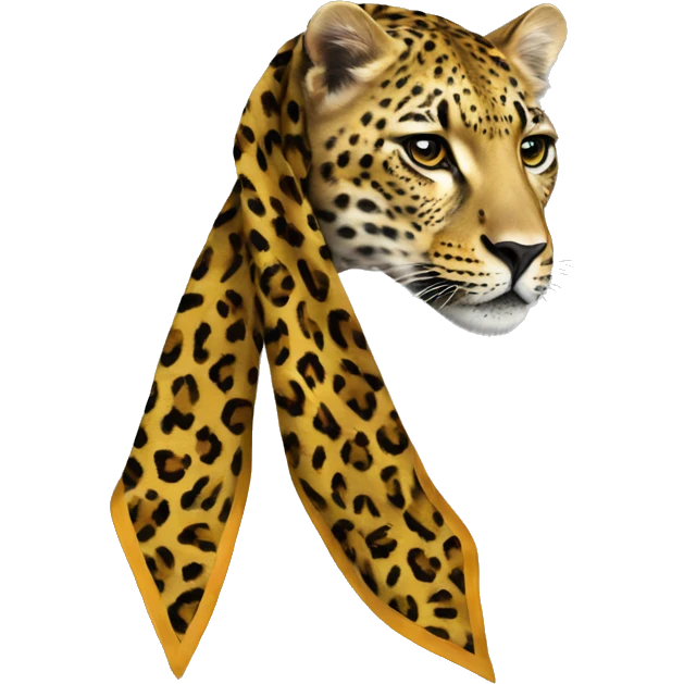 Leopard scarf emoji