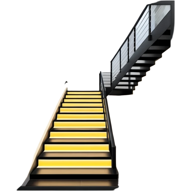 Lights up stairs 1 at floor looking down stairs emoji