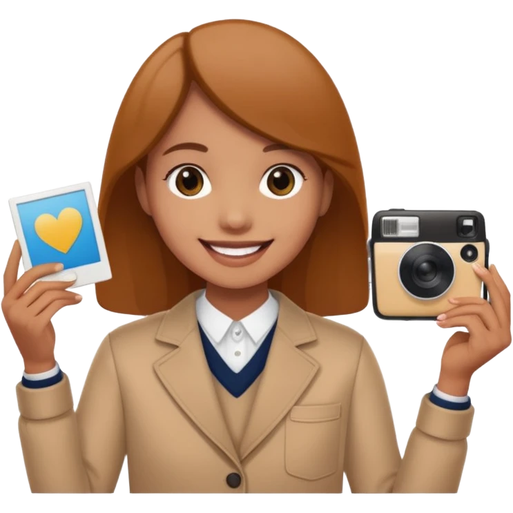 board with polaroid photo emoji