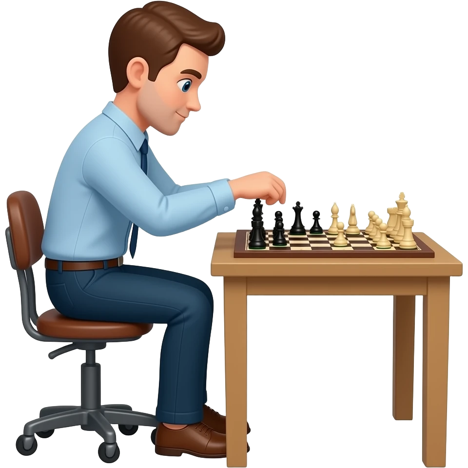 Man playing chess emoji