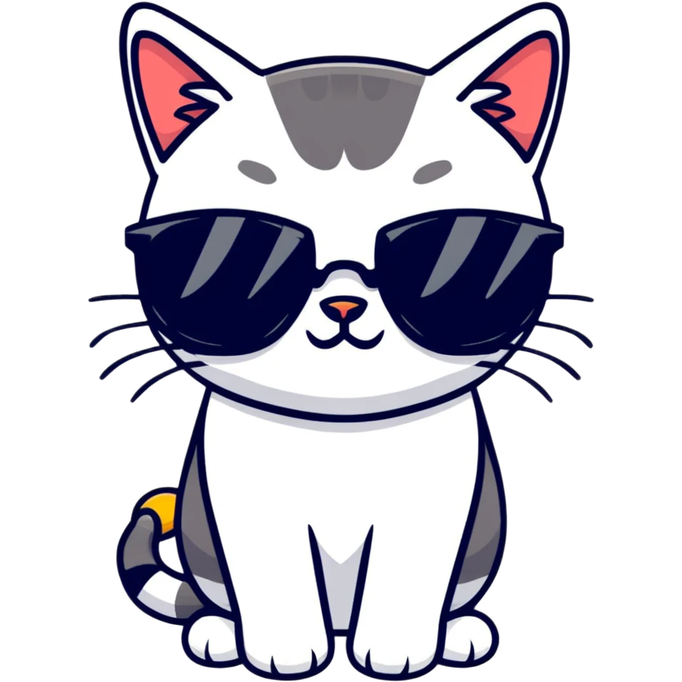 cat wearing sunglasses emoji