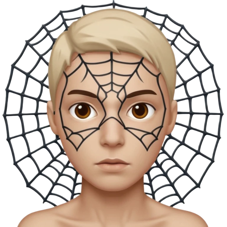 spider make net in face emoji