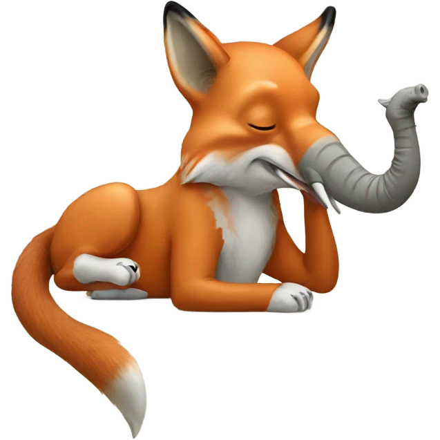 Fox eating an elephant  emoji