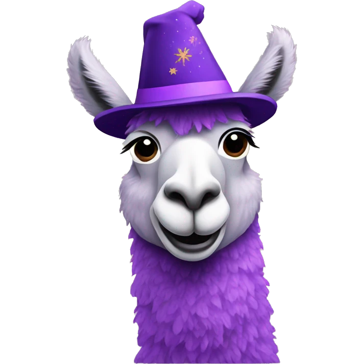 purple Llama in a festive hat emoji