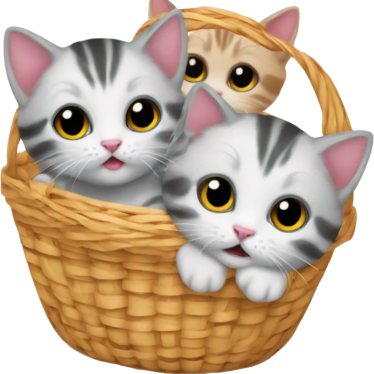 kittens in a basket  emoji
