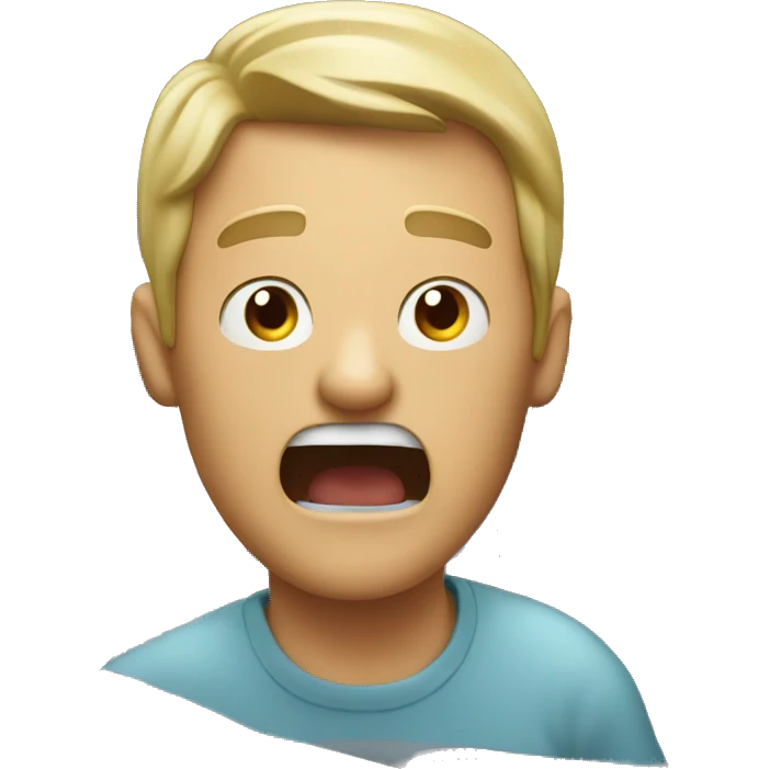 man shouting from car window emoji
