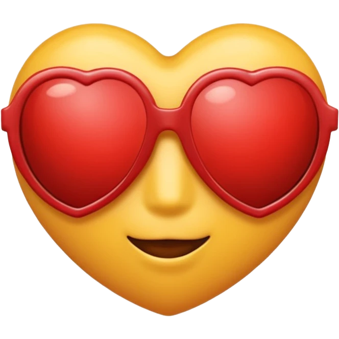 Heart wearing shades emoji