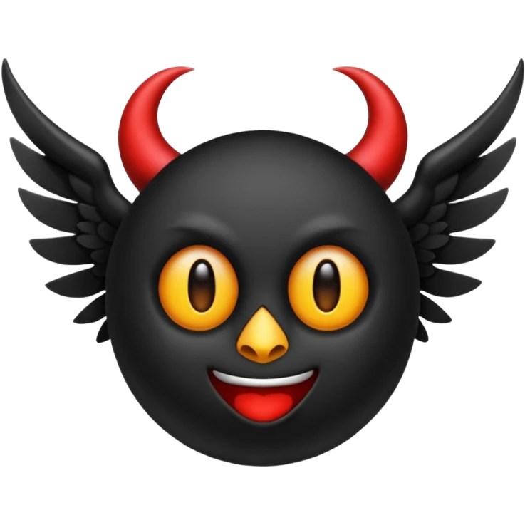 Las alas de angel del emoji pero que sean alas de demonio emoji
