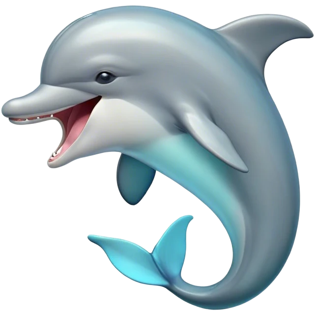 Cinematic Cute Yawning Bottlenose Dolphin Portrait Emoji, Head tilted slightly with a dramatic, wide-open yawn, showcasing a sleek, shiny glossy body with softly curved fins and drowsy, half-closed eyes, Simplified yet irresistibly adorable features, highly detailed, glowing with a soft, cozy aquatic glow, high shine, relaxed yet expressive, stylized with a hint of whimsical marine ease, soft glowing outline, capturing the essence of a drowsy yet affectionate dolphin that appears ready to stretch out and yawn its way out of the screen! emoji
