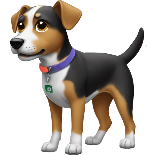 Dog with Nike logo emoji
