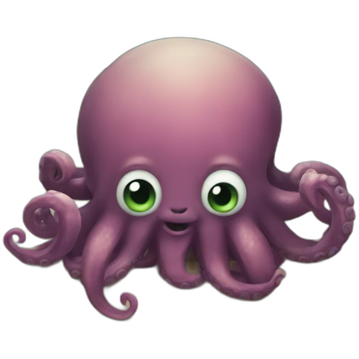 an adorable kraken that got lost emoji