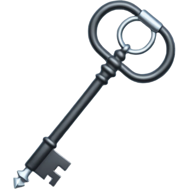 iOS emoji, minimal dark key, flat, fantasy item emoji